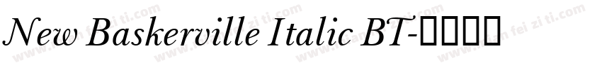 New Baskerville Italic BT字体转换